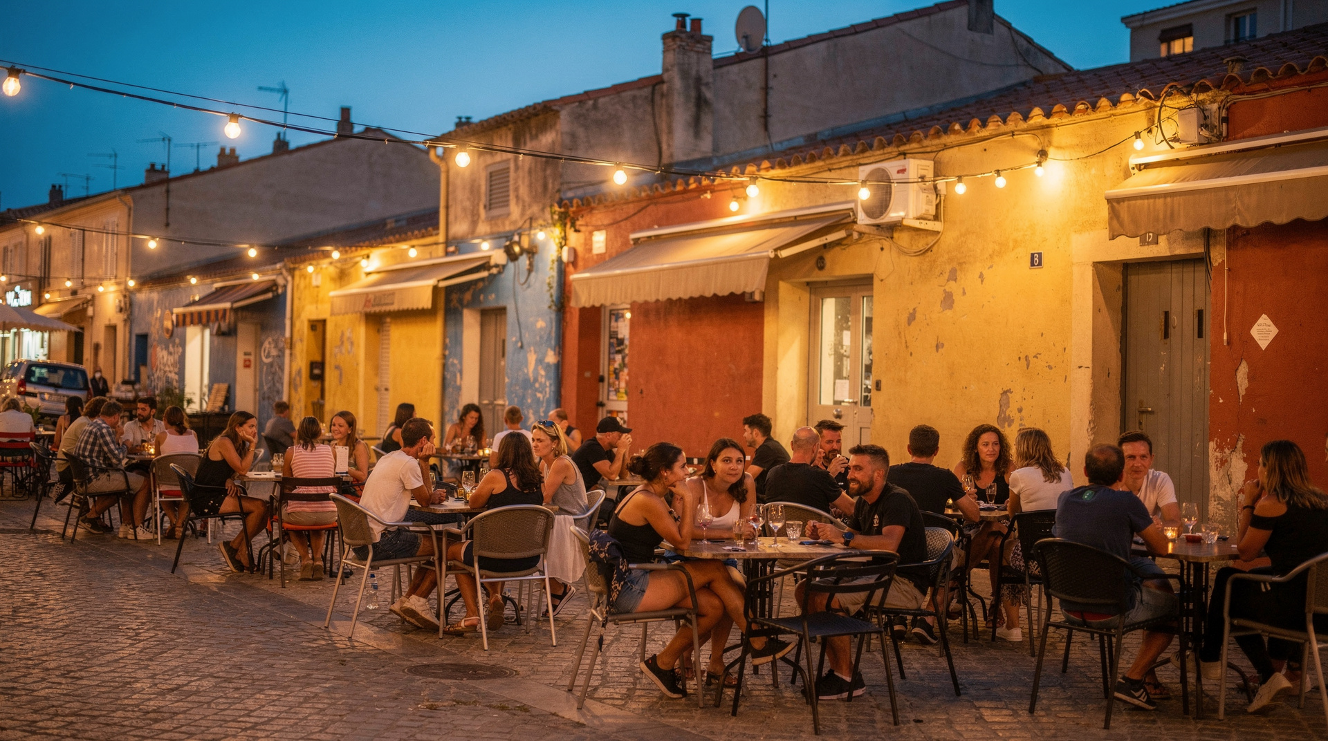 Marseille Nachtleben: Bars, Live-Musik und späte Nächte — Wo man in Marseille trinkt und spät ausgeht — Cours Julien, Vieux-Port, Strandcl