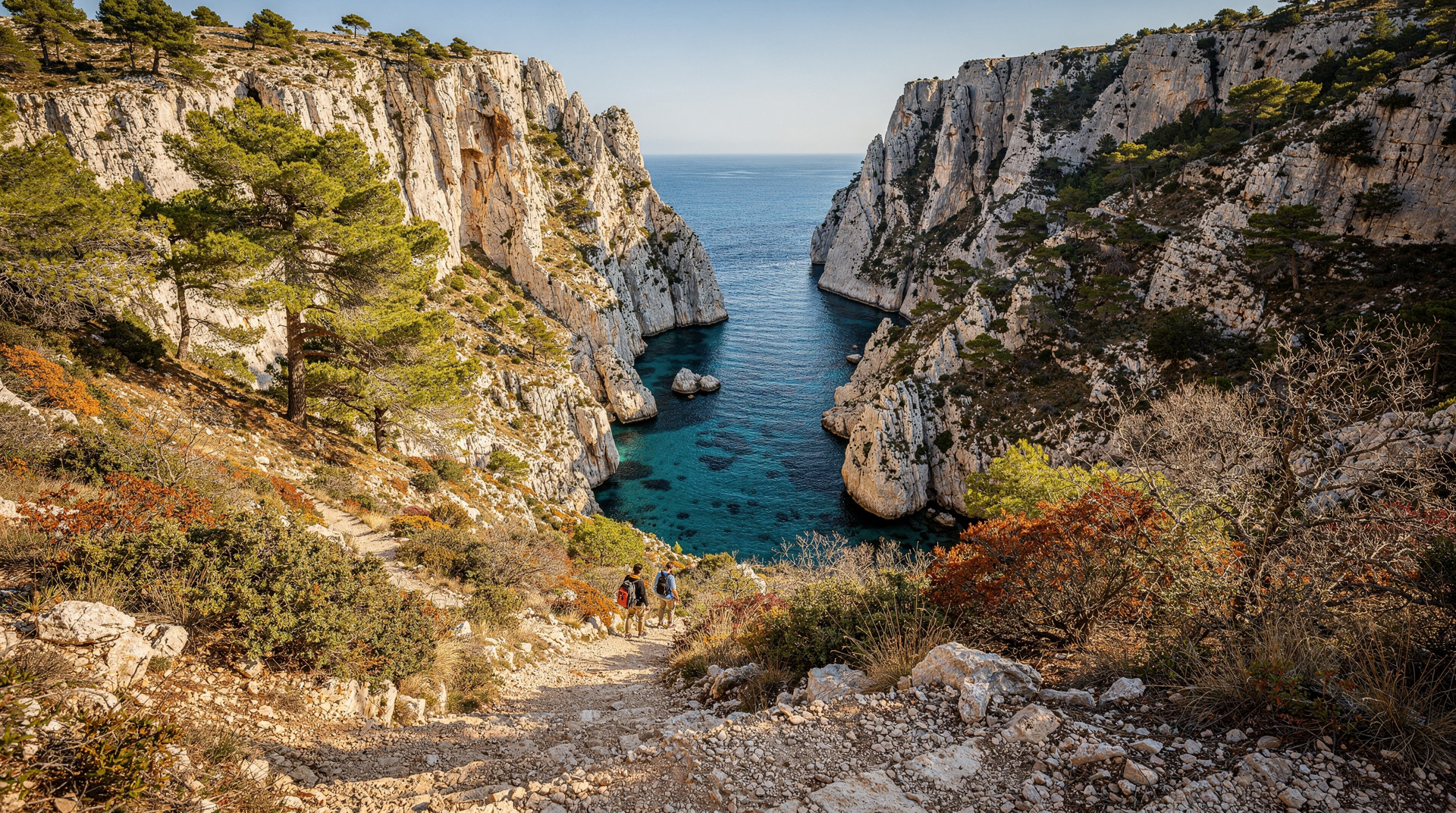 Calanques nach Jahreszeit: Monatsführer für Wanderungen, Boote und Kajaks — Calanques nach Jahreszeit — Wege geöffnet Sep–Jun, Bootstouren, Kajak (Apr–Okt),